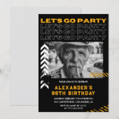 Invitation Hommes noirs Allons fêter les 88 ans (Devant / Derrière)