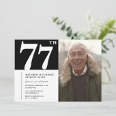 Invitation Hommes noirs et blancs 77e anniversaire (Debout devant)
