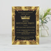 Invitation Hommes Photo 60e fête d'anniversaire King Crown Go (Debout devant)