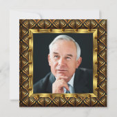 Invitation Hommes Photo 70e anniversaire de la fête Couronne (Dos)