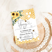 Invitation Honey Bee 1ère fête des abeilles Anniversaire