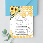 Invitation Honey Bee 1ère fête des abeilles Anniversaire