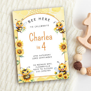Invitation Honey Bee 4e anniversaire