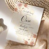 Invitation Honey Bee Boho Fleur sauvage Premier anniversaire