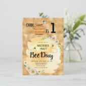 Invitation Honey Bee fête d'anniversaire (Debout devant)