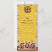 Invitation HONEY BEE, MONogramme DE MAINTIEN DES OEUVRES (Dos)