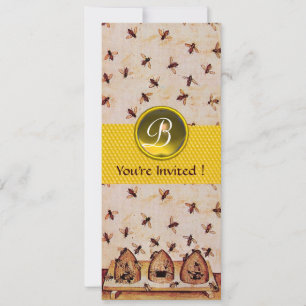 Invitation HONEY BEE, MONogramme DE MAINTIEN DES OEUVRES