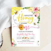 Invitation Honey Bee Party Abeille 1er Anniversaire Bumble An