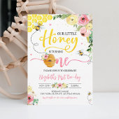 Invitation Honey Bee Party Abeille 1er Anniversaire Bumble An