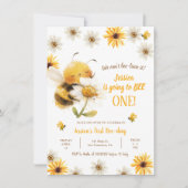 Invitation Honey Bee Premier anniversaire - Daisy Bee Anniver (Devant)