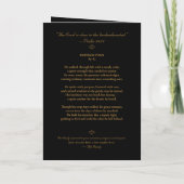 Invitation Honey‑Brown Text Black Background Bifold Program (Dos)