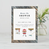 Invitation Honey Do BBQ Couples Wedding shower (Debout devant)