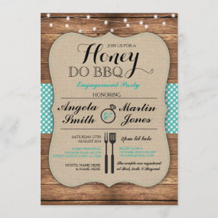 Invitation Honey Do BBQ Engagement Party I Do Couples Invitat