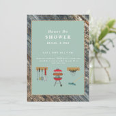 Invitation Honey Do BBQ Sage Couples Wedding shower (Debout devant)