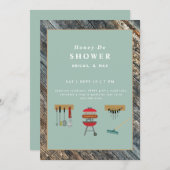Invitation Honey Do BBQ Sage Couples Wedding shower (Devant / Derrière)