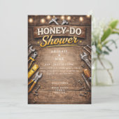 Invitation Honey Do Couples Rustic Bridal Shower (Debout devant)