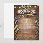 Invitation Honey Do Couples Rustic Bridal Shower (Devant / Derrière)