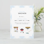 Invitation Honey Do Couples Wedding shower bleu (Debout devant)