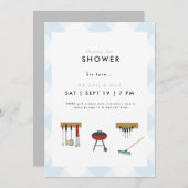 Invitation Honey Do Couples Wedding shower bleu (Devant / Derrière)