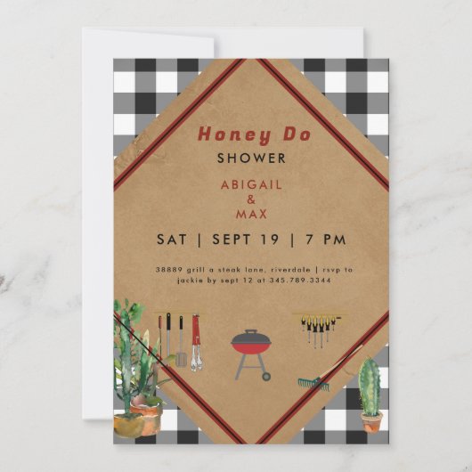 Invitation Honey Do Couples Wedding shower III (Devant)