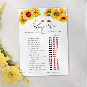 Invitation Honey Do Liste Automne Florale Fête des mariées Ca