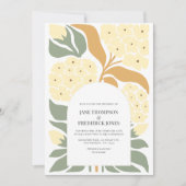 Invitation Honey Garden Abstract Floral Modern Spring Wedding (Devant)