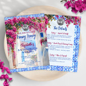 Invitation Honey Honey Floral Bachelorette Party Itinerary
