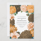 Invitation Honey Rose, Apricot Fleur & Toffee Bloom Wedding (Devant)