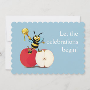 Invitation Honeybee Apple Rosh HaShana