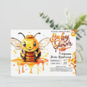 Invitation Honeycomb Magic Whimsical Baby shower (Debout devant)