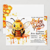 Invitation Honeycomb Magic Whimsical Baby shower (Devant / Derrière)