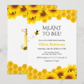 Invitation Honeycomb Meant to Bee Bridal Shower (Devant / Derrière)