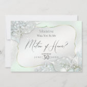 Invitation Honeydew Shimmer Serez-vous mon chef d'honneur (Devant)