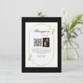 Invitation Honeymoon Fund QR Code Sign Wedding Honeymoon (Debout devant)
