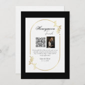 Invitation Honeymoon Fund QR Code Sign Wedding Honeymoon (Devant / Derrière)