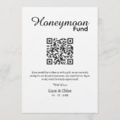 Invitation Honeymoon Fund QR Code Sign, Wedding Honeymoon In (Devant)