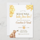 Invitation Honeypeb ce qui va bébé ours Bee Baby shower (Devant)