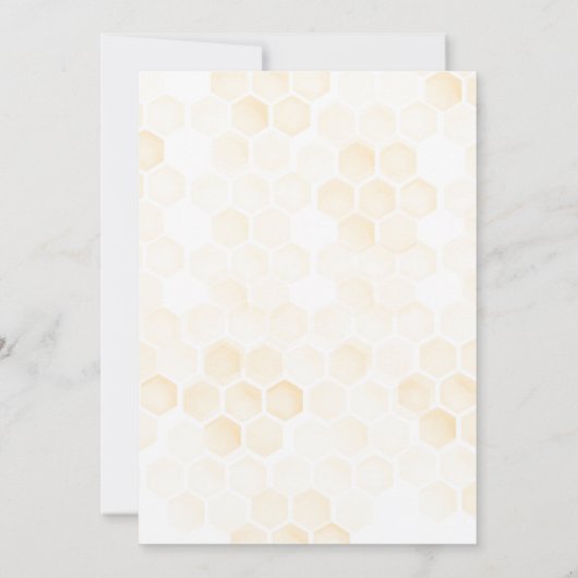 Invitation Honeypeb ce qui va bébé ours Bee Baby shower (Dos)