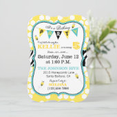 Invitation Honeypeb Poster de animal Bee Anniversaire Invitat (Debout devant)