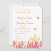 Invitation Honeysuckle Beeswax Fleur sauvage Mariage Invite (Devant)