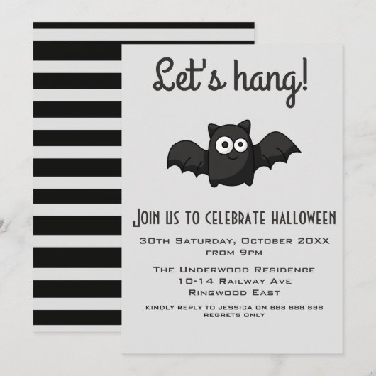 INVITATION HONG HALLOWEEN PARTY (Devant / Derrière)