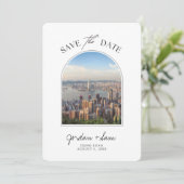 Invitation Hong Kong Sunset Wedding Save the Date (Debout devant)