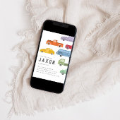 Invitation Honk Beep Vroom Enfants Voiture Anniversaire