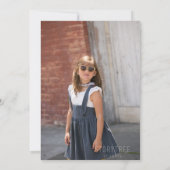 Invitation Honk Blue Typographie Drive Par Grad Party (Dos)