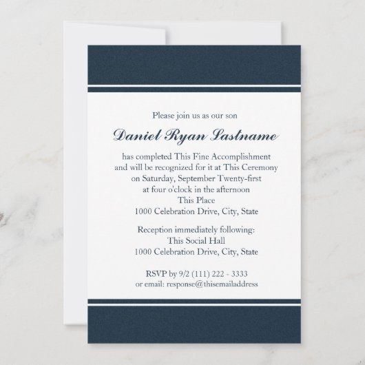 Invitation Honneur d'aigle (Dos)