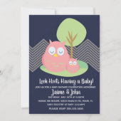 Invitation Hoot de Baby shower de hibou moderne (Devant)