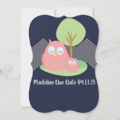 Invitation Hoot de Baby shower de hibou moderne (Dos)
