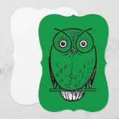Invitation Hoot de puces d'impression vintage (Devant / Derrière)
