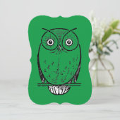 Invitation Hoot de puces d'impression vintage (Debout devant)