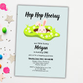 Invitation Hop Hop Hooray Un Lapin Rabbit Hole 1er Anniversai